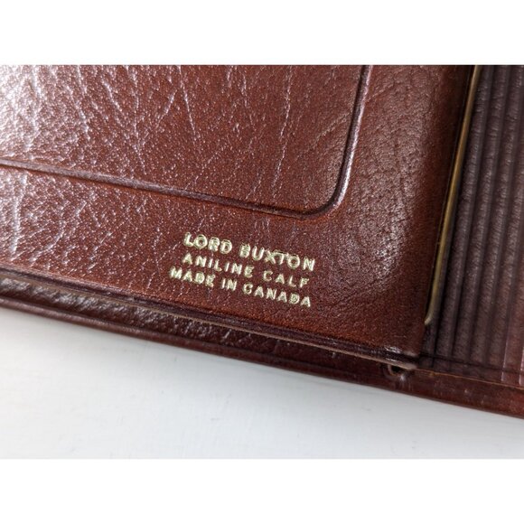 New Old Stock LORD BUXTON brown leather bifold wallet, Analine Calf leather - Picture 3 of 13
